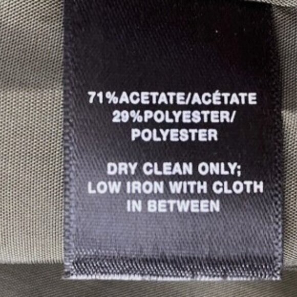 LAFAYETTE 148 Olive Green Dramatic Draped Back Dress with Pockets Size 16 - Picture 6 of 6